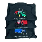 GILET TRACTOR JACKET LOGO FRONT & BACK-Black Blue-7TO8